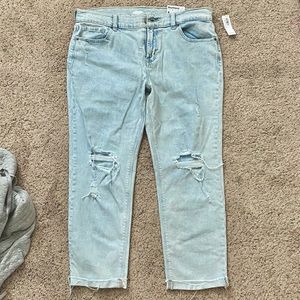 Boyfriend Jeans - size 8 new with tags, light wash